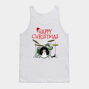 Christmas Drums Drummer Drum Teacher Xmas 2022 Tank Top